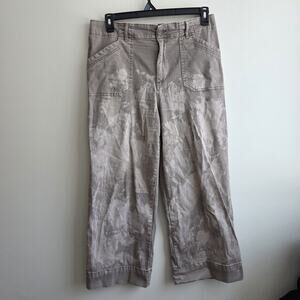 Bagatelle High-Rise Wide-Leg Cropped Pants Splatter Acid Bleached Indie Grunge